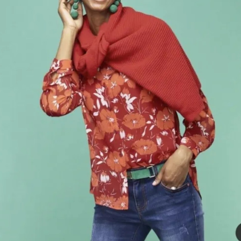 Cabi “Hothouse” Blouse Long Sleeves Sz M
